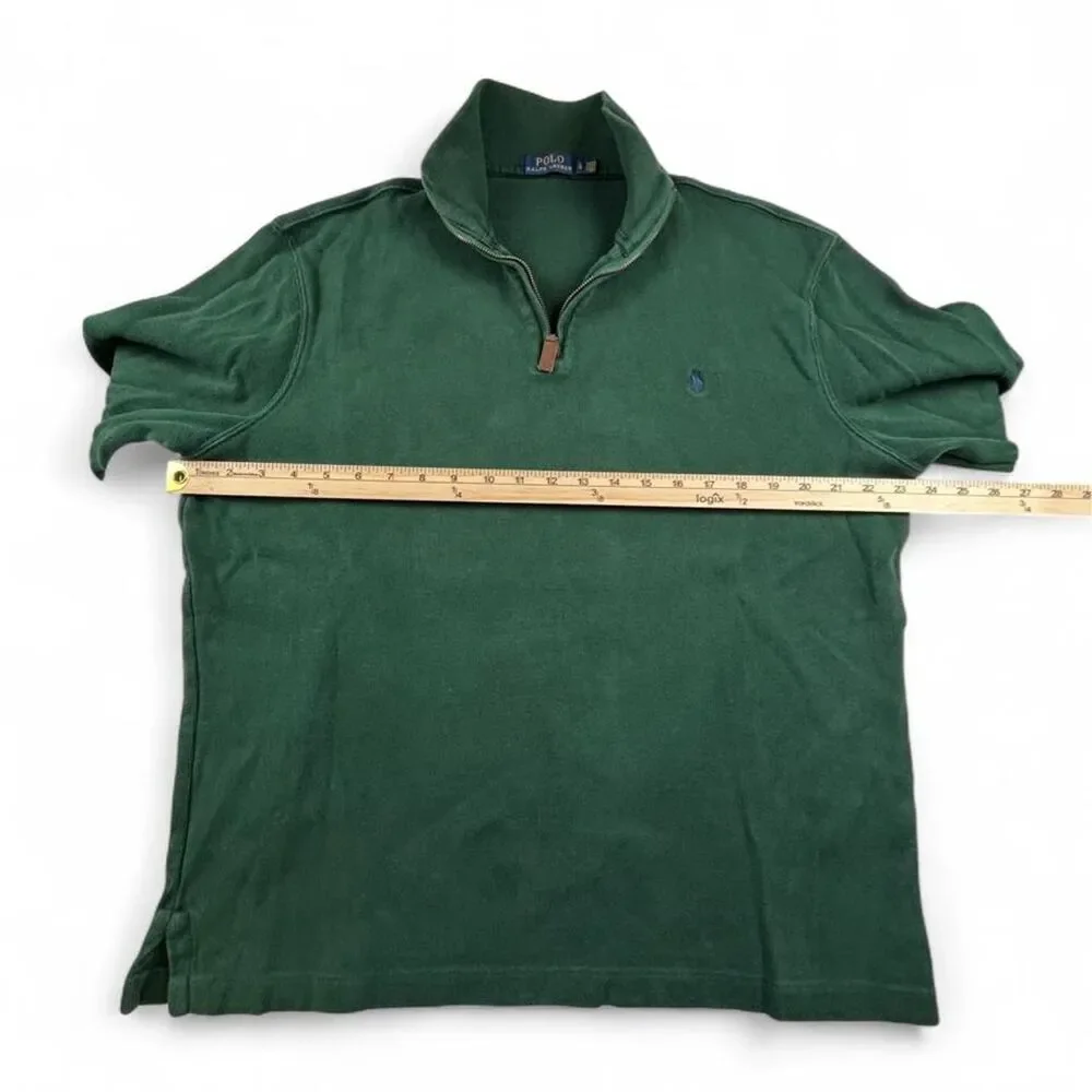 Polo Ralph Lauren Quarter Zip Sweatshirt Men’s L Green Pullover